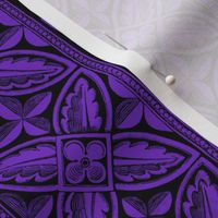 Gothic Cathedral Flowers Purple Black