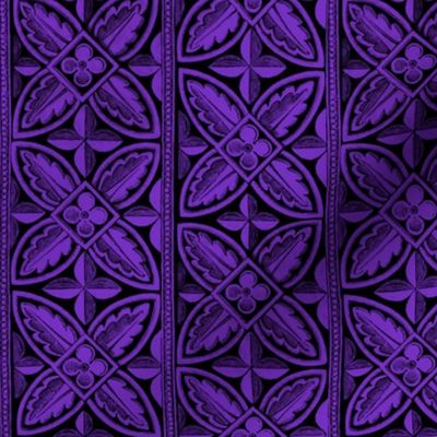 Gothic Cathedral Flowers Purple Black