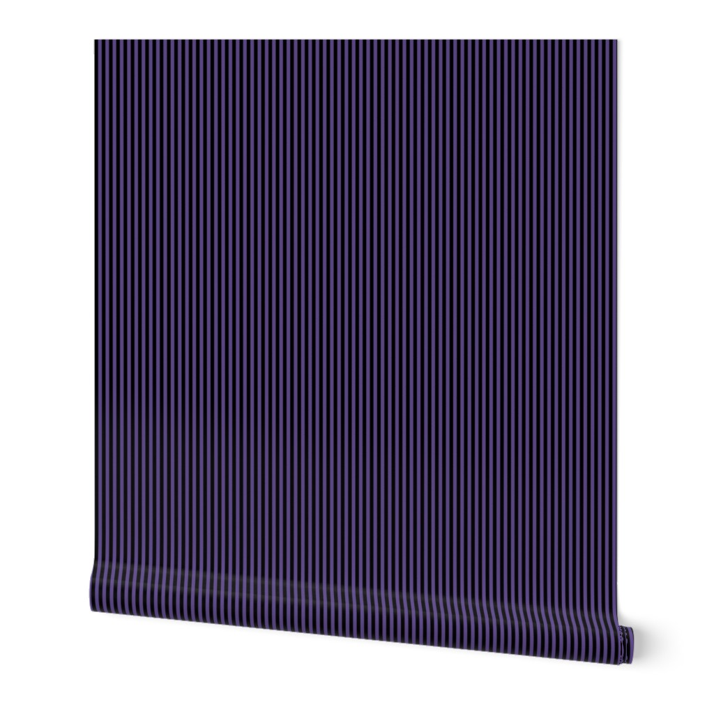 Black and Ultra Violet Purple Vertical Stripes (Six Stripes to an Inch)