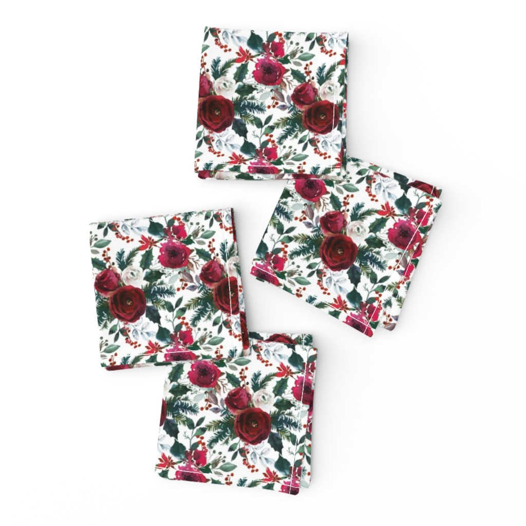 Christmas Floral White Small