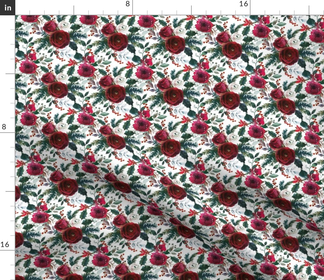 Christmas Floral White Small