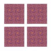 Coral and Mauve Overlapping Spirals