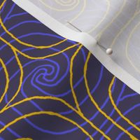 Navy and Yellow Overlapping Spirals