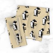 jackass penguins block print