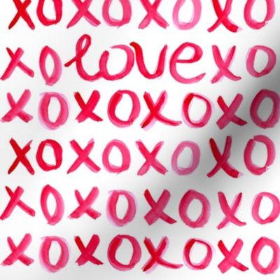 8" XOXO Love // Red and Pink