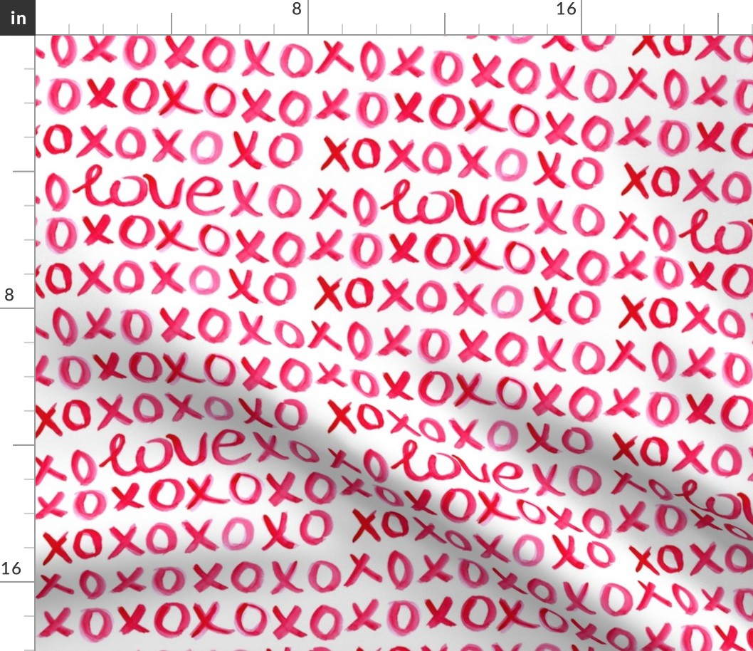 8" XOXO Love // Red and Pink