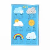 Kawaii Skies 2024 Tea Towel Calendar