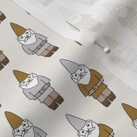 gnome fabric // winter christmas gnomes elves design mythical magic fantasy - natural