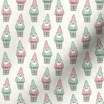 gnome fabric // winter christmas gnomes elves design mythical magic fantasy - pastel