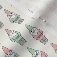 gnome fabric // winter christmas gnomes elves design mythical magic fantasy - pastel
