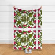 Hawaiian_Flowers_and_Pineapple_cheater_quilt_7