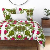 Hawaiian_Flowers_and_Pineapple_cheater_quilt_7