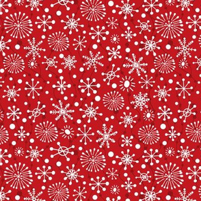 Festive Snowflakes-Red