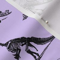 Museum Animals, Dinosaur Skeletons, Dinos on Purple Lavender