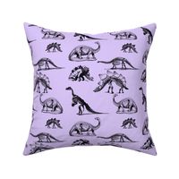 Museum Animals, Dinosaur Skeletons, Dinos on Purple Lavender