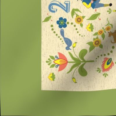 2024 Swedish Garden Towel Yellow