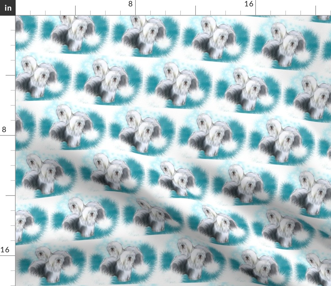 Old English Sheepdog Fabric 