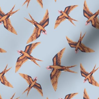 Swooping Swallow, Copper on Grey