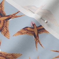 Swooping Swallow, Copper on Grey