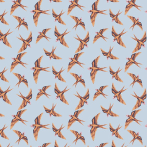 Swooping Swallow, Copper on Grey