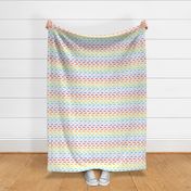 Weiner dog fabric - Dachshund -  watercolor rainbow 
