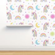 Retro Rainbow Unicorn Pastel