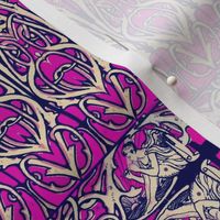 art deco scrolls purple