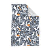 Sea Birds Bubbles Tea Towel