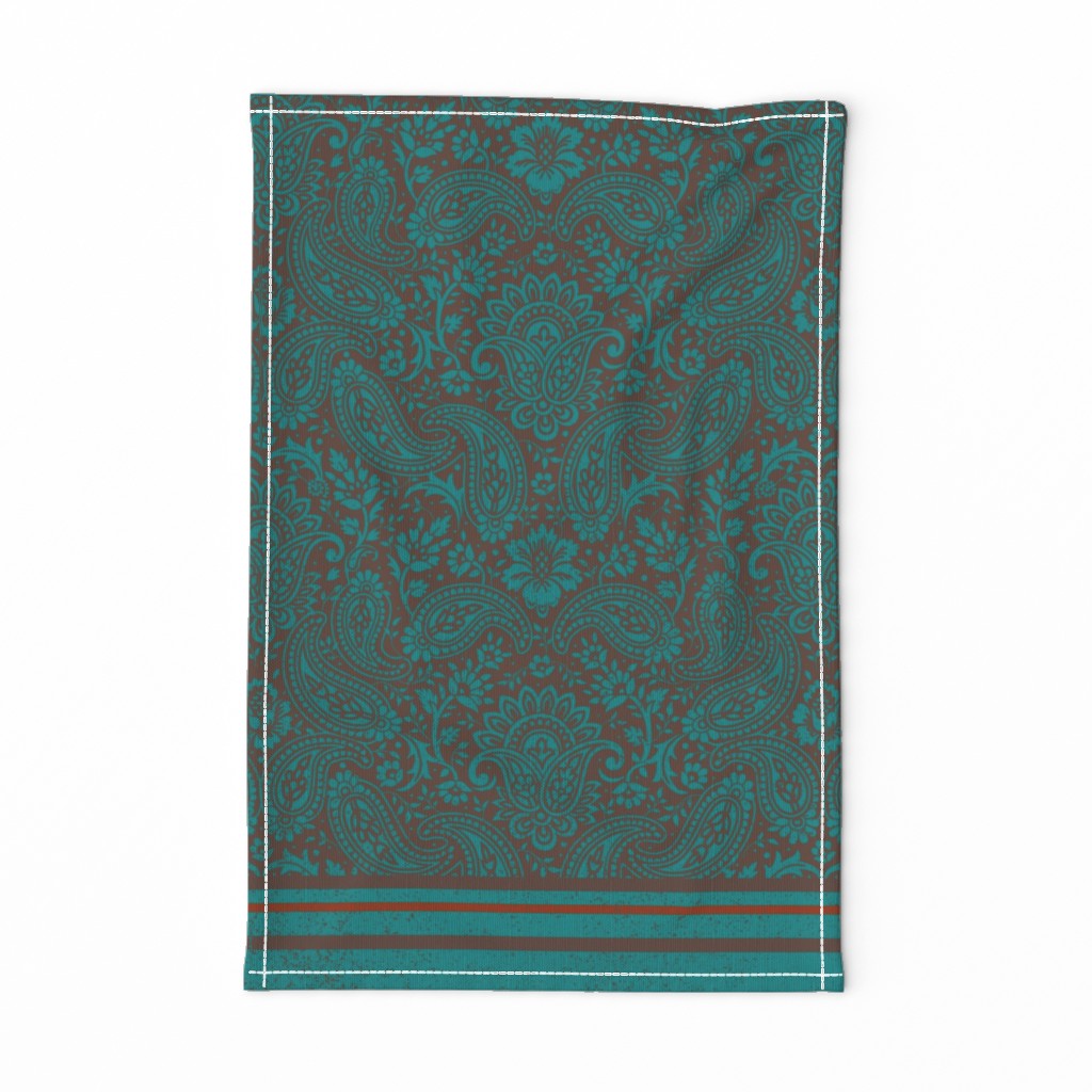 Floral Damask Paisley Tea Towel