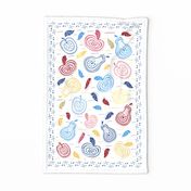 Orchard Dreams-Windy day -a block Print Botanical