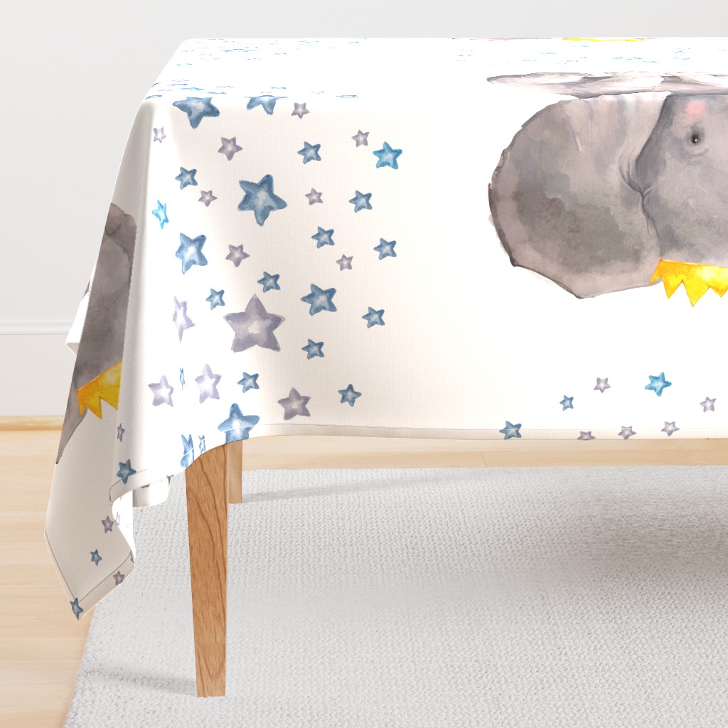 42"x36" Baby Elephant with Stars