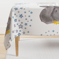 42"x36" Baby Elephant with Stars