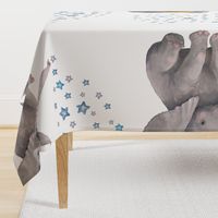 54"x36" Baby Elephant with Stars