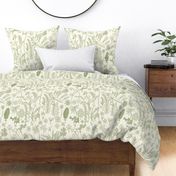 Collectors Garden green on cream