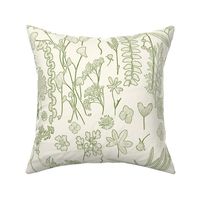 Collectors Garden green on cream