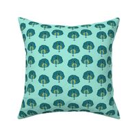 peacock fabric // bird animal peacocks nature design birder - blue green