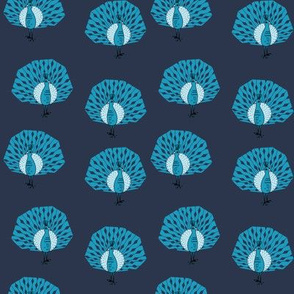 peacock fabric // bird animal peacocks nature design birder - blues