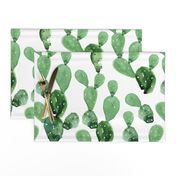 Watercolor Paddle Cactus / Large Scale