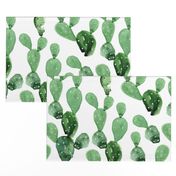 Watercolor Paddle Cactus / Large Scale