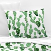 Watercolor Paddle Cactus / Large Scale