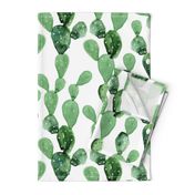 Watercolor Paddle Cactus / Large Scale