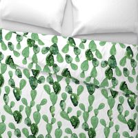 Watercolor Paddle Cactus / Large Scale