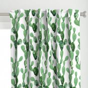 Watercolor Paddle Cactus / Large Scale