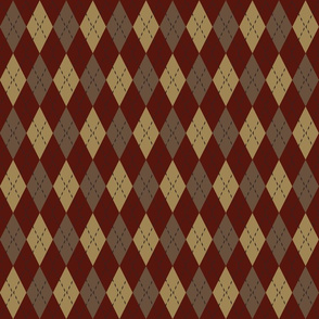 red_beige-yellow argyle