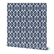 Shibori Blue Trellis