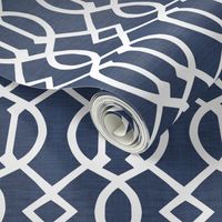 Shibori Blue Trellis