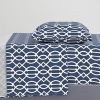 Shibori Blue Trellis