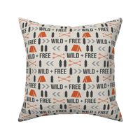 wild and free fabric outdoors camping nursery design