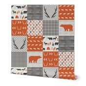 cheater quilt fabric hunting moose bear nursery design - baby