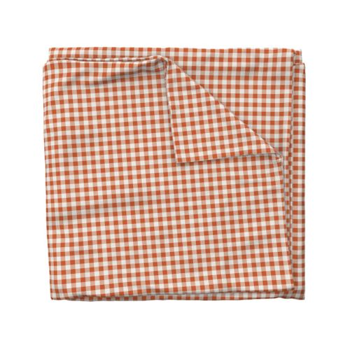 buffalo plaid orange and white